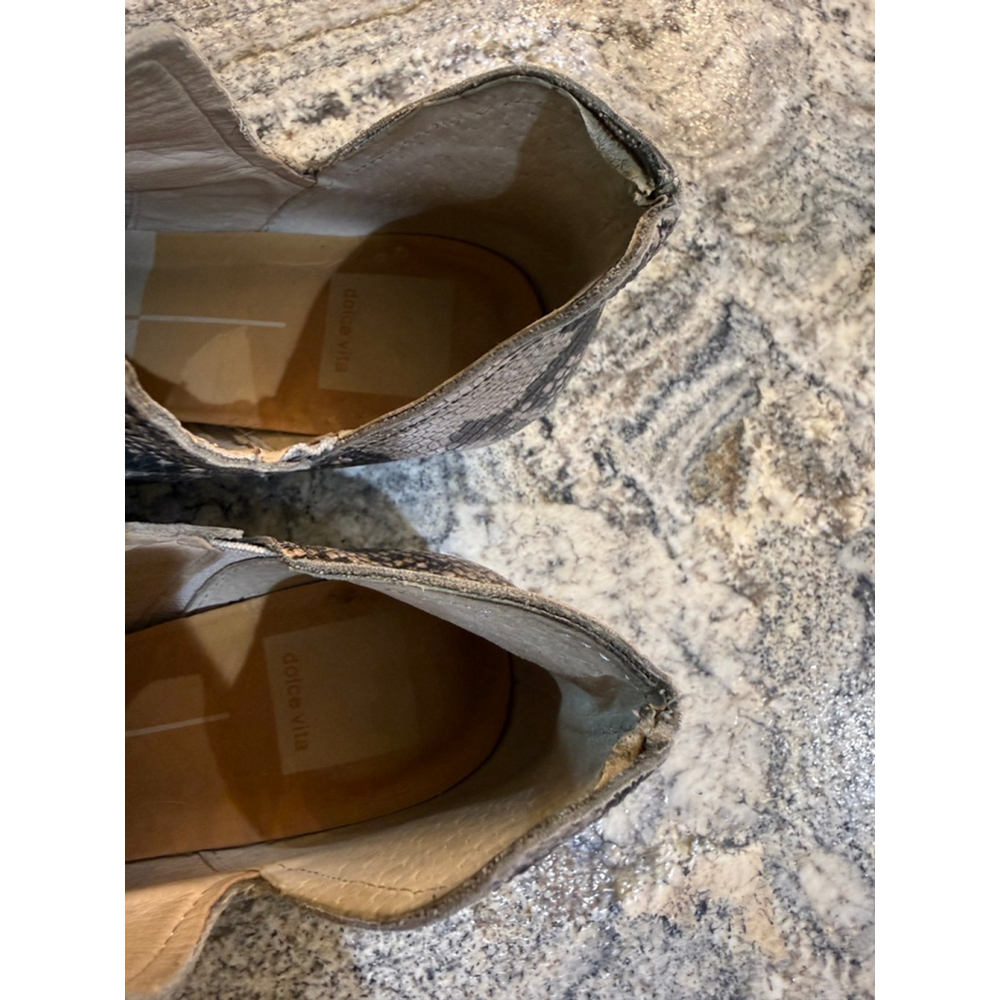 Women's Dolce Vita Snake Print Ankle Boots - Picture 4 of 5